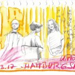 Urban Sketching Besucher des Presseballs