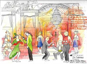 Urban Sketching Szene Die Fledermaus Festspiele Eutin