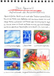 Aquarell Auswaschtechnik